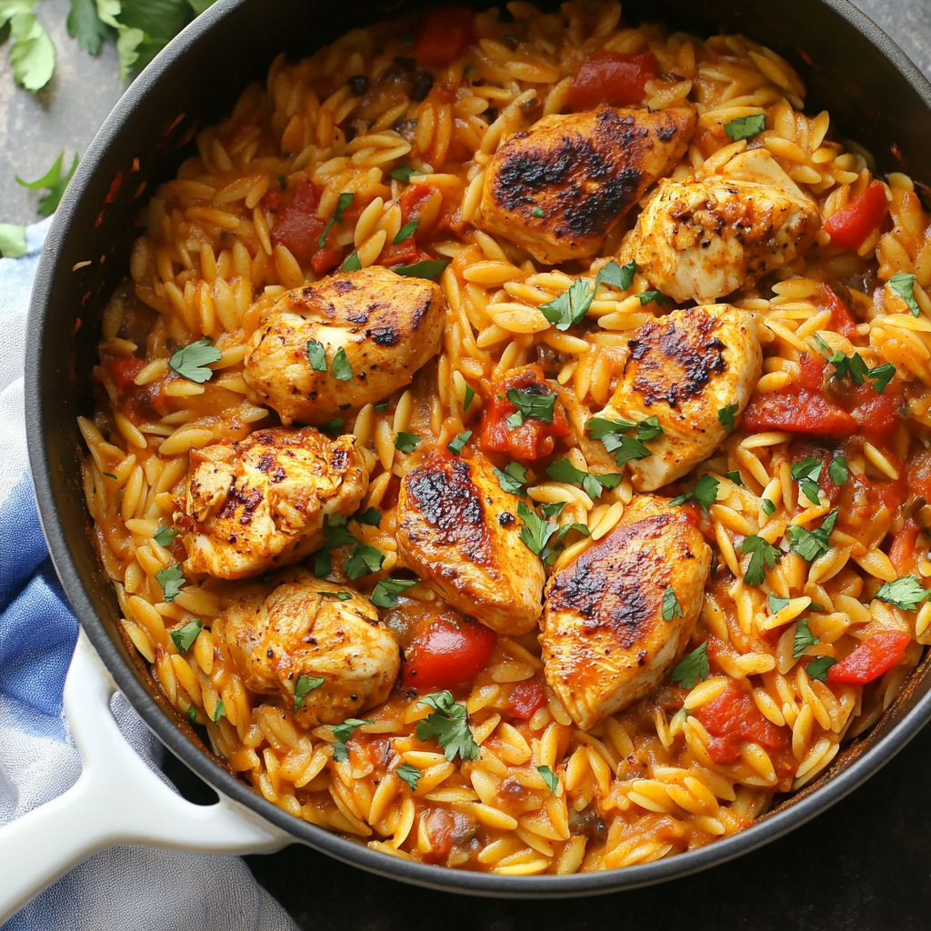 One Pot Cajun Chicken and Orzo Gymonset