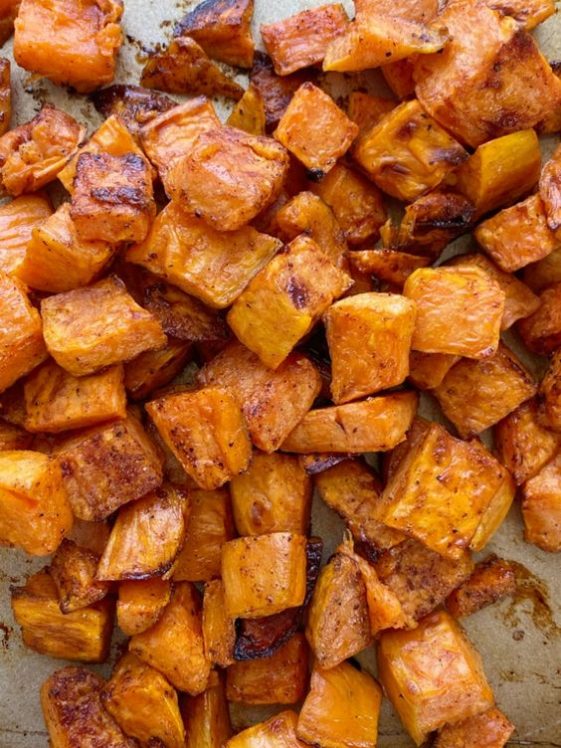 ROASTED SWEET POTATOES – Gymonset