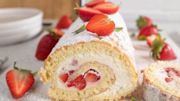 Strawberries & Cream Cake Roll