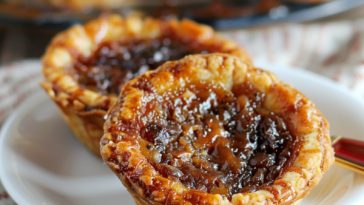 Classic Canadian butter tarts with flaky pastry shells filled with a rich, gooey caramel-like filling.