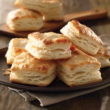Flaky Kentucky biscuits fresh from the oven, golden and buttery.