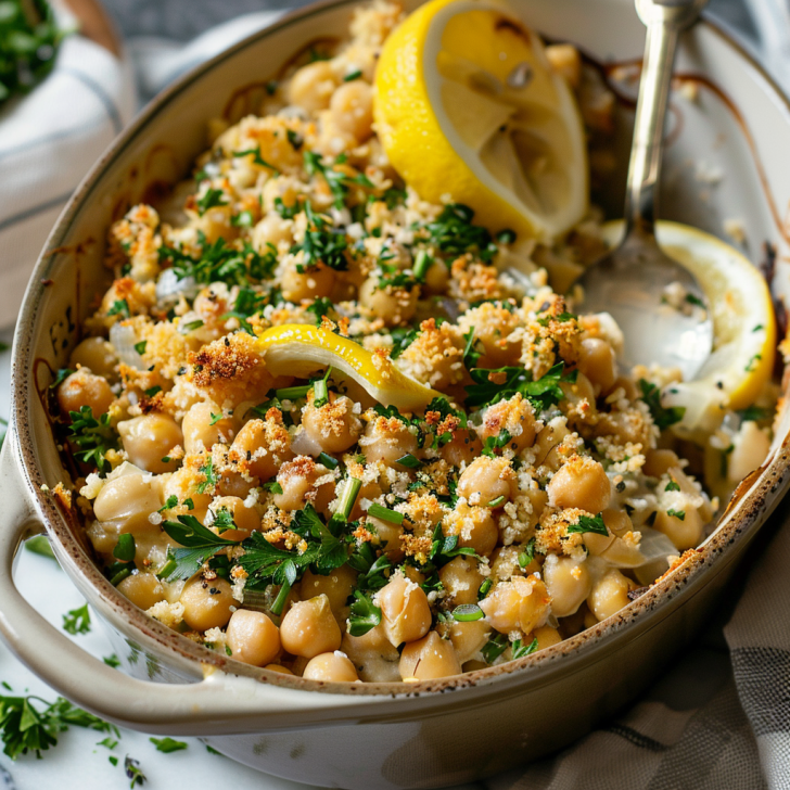 Chickpea Casserole with Lemon, Herbs – Gymonset