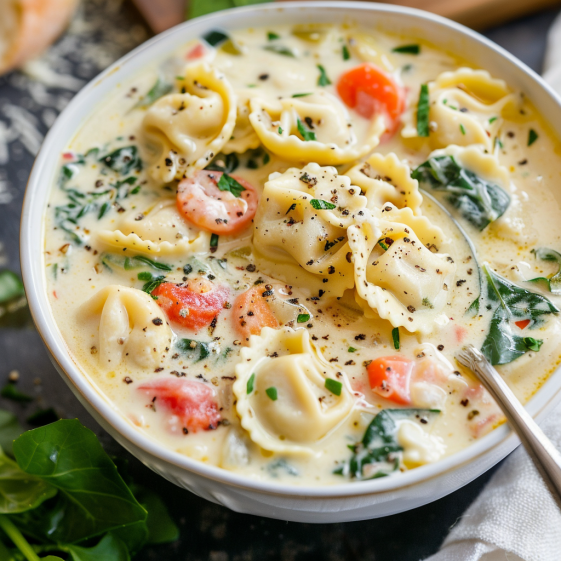 Creamy Tortellini Soup Recipe – Gymonset