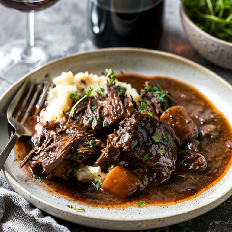 Slow-cooker beef cheeks in red wine – Gymonset