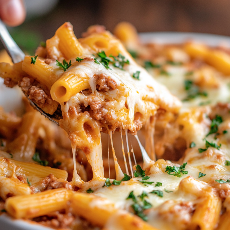 Cheesy Baked Mostaccioli Recipe