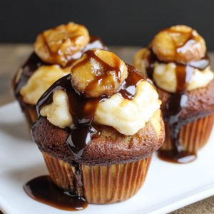 Monkey bread cupcakes drizzled with glaze and sprinkled with cinnamon sugar.