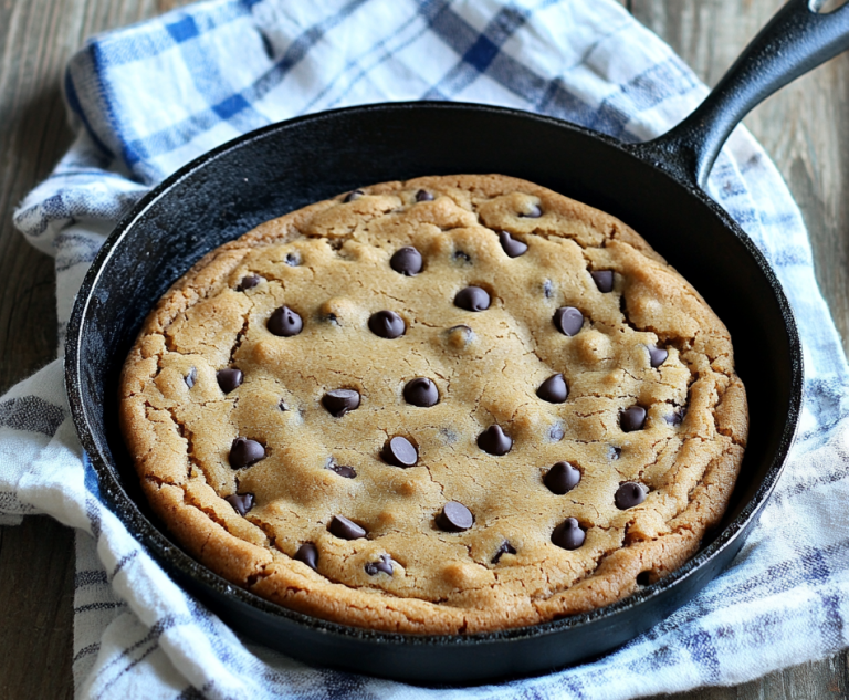 Brown Butter Chocolate Chip Cookie Skillet (“Pizookie”)
