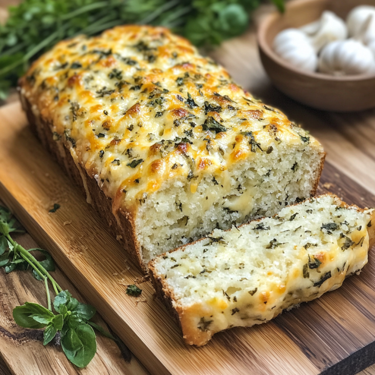 Cheese, Herb & Garlic Quick Bread (No Yeast) Gymonset