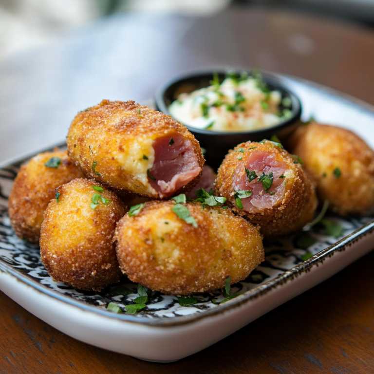 Serrano Ham & Manchego Croquetas With Smoked Recipe Gymonset