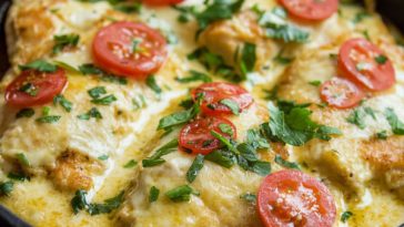 Chicken Francese Recipe with golden-brown chicken cutlets, drizzled with lemon butter sauce and garnished with parsley.