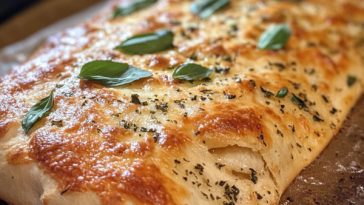 Golden homemade calzone stuffed with melted cheese, savory meats, and vegetables, served hot on a rustic board.
