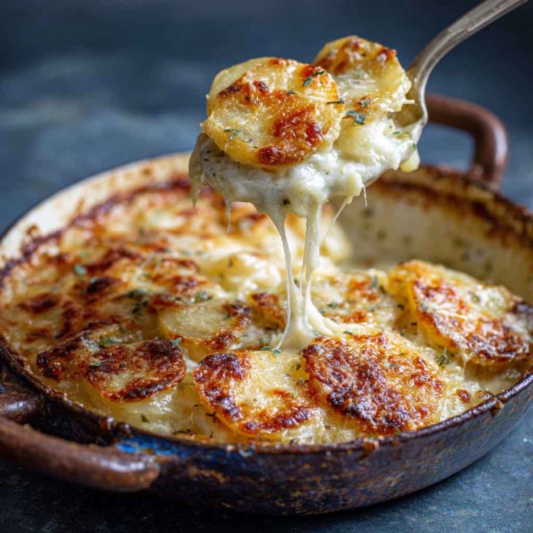 Parmesan & Gruyère Potato Gratin – Buttery, Crispy & Cheesy Perfection