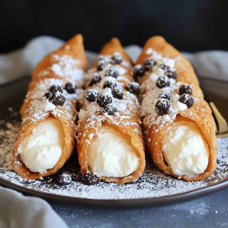 Crispy Italian Cannoli Shells with Creamy Ricotta Filling