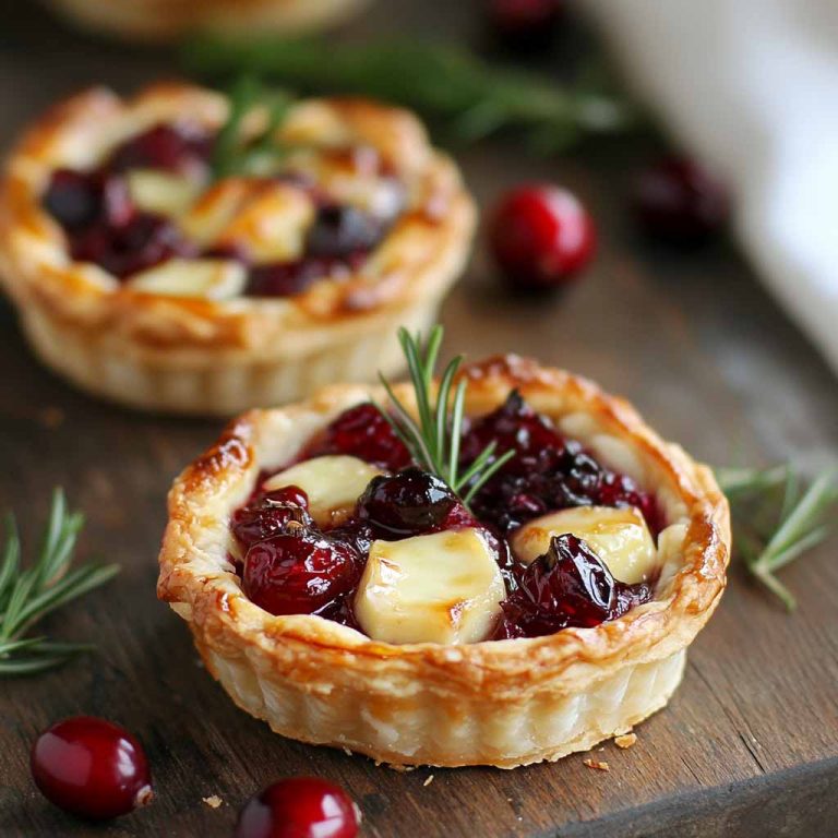 Savory Cranberry and Brie Tartlets
