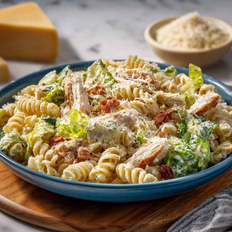 20-Minute Chicken Caesar Pasta Salad