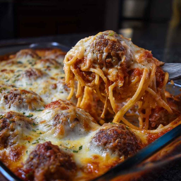 Baked Spaghetti and Meatballs