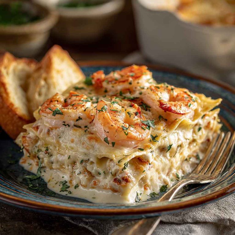 Garlic Butter Shrimp Scampi Lasagna