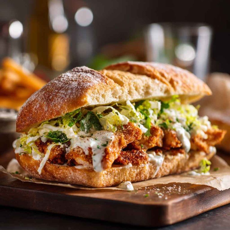 Crunchy Chicken Caesar Sandwich – Crispy, Creamy & Flavor-Packed
