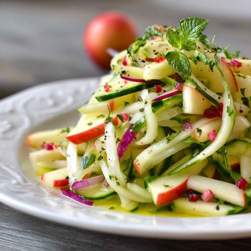 Cucumber Apple Salad – Crisp, Tangy &amp; Naturally Refreshing!-image