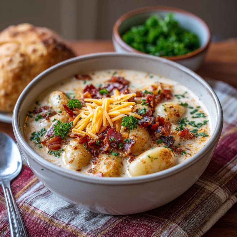 Bacon Cheddar Gnocchi Soup – Creamy, Cheesy & Comforting