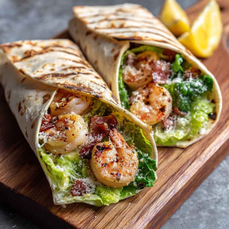 Grilled Shrimp Caesar Wraps