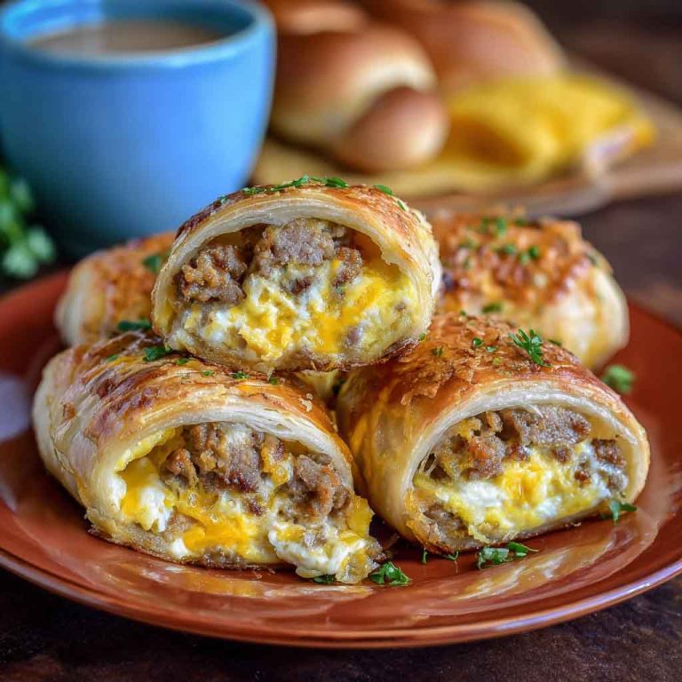 Sausage, Egg & Cheese Breakfast Roll-Ups – Quick, Savory & Delicious