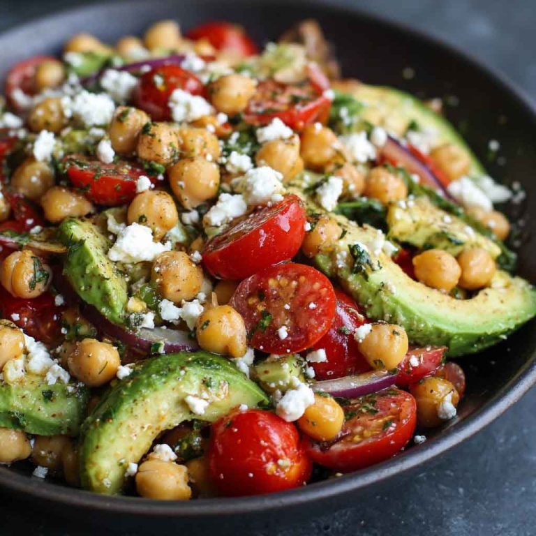 Chickpea Feta Avocado Salad – Fresh, Protein-Packed & Ready in Minutes