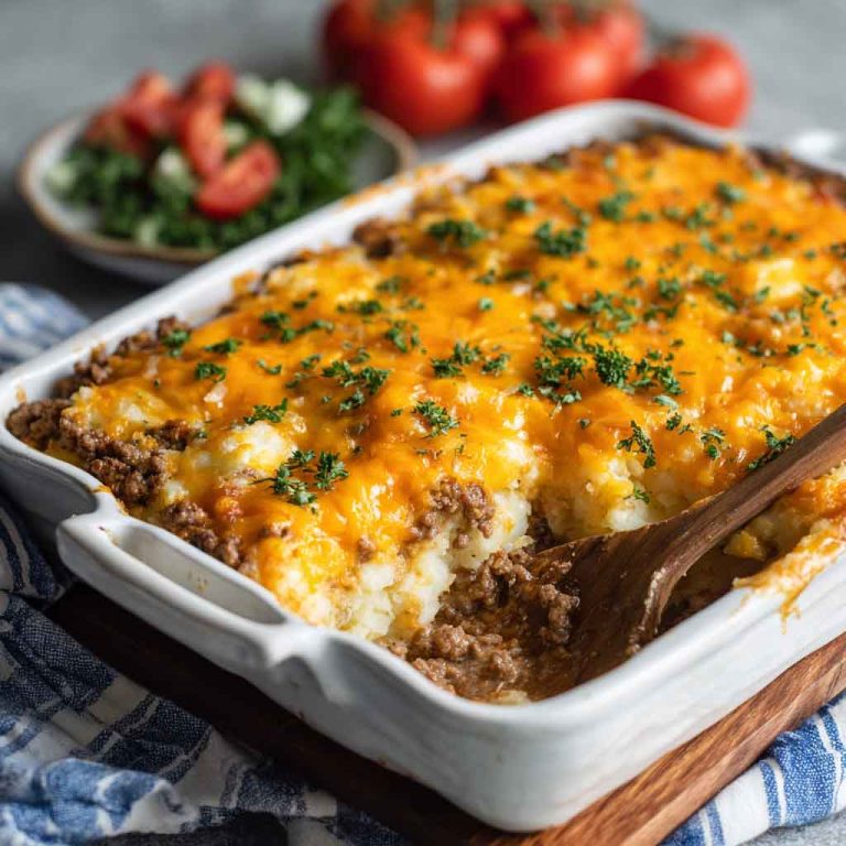 Southern Hamburger & Potato Casserole – Hearty, Cheesy & Comforting