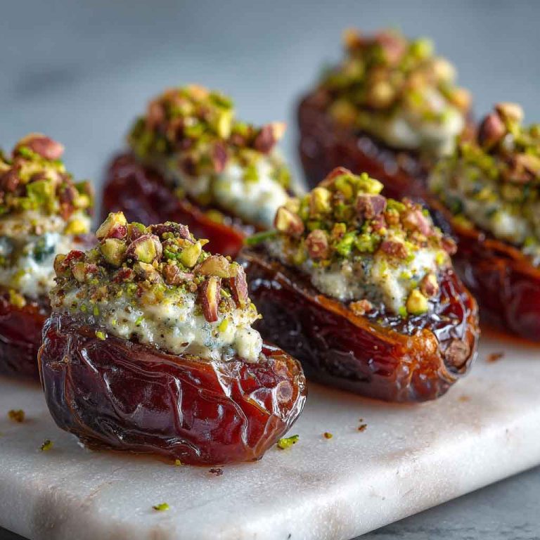 White Honey Pistachio Ricotta Stuffed Dates – Elegant & Sweet Bite