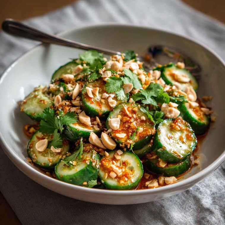 Make this Spicy Peanut Cucumber Salad for a refreshing, crunchy side dish tossed in a bold, zesty peanut dressing. Quick, healthy, and full of Thai-inspired flavor. Why it works: The keyword is used naturally and early, while highlighting benefits and flavor.