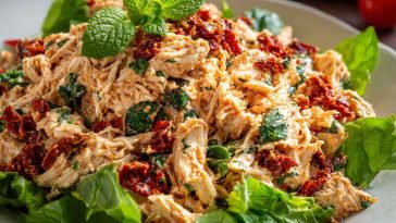 Sun-Dried Tomato Chicken Salad Recipe | Fresh Mediterranean Lunch with Herbs & Protein
