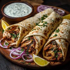 Chicken Shawarma with Garlic Sauce Recipe – Authentic Middle Eastern Wrap