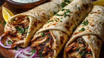 Chicken Shawarma with Garlic Sauce Recipe – Authentic Middle Eastern Wrap