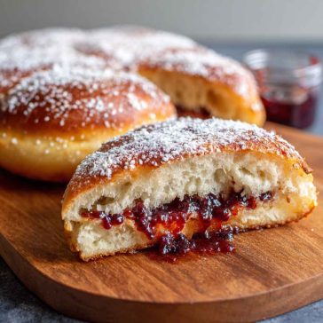 Make this Homemade Jam Donut Focaccia—sweet, pillowy, and perfect for brunch or dessert!