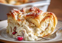 Cheesecake crescent rolls casserole baked golden brown, with creamy cheesecake filling layered between buttery crescent dough.