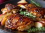 Sticky apple cider chicken served with golden crisp topping, sweet-savory glaze, and cozy fall flavors.