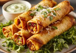 Crunchy oven-baked chicken taquitos filled with shredded chicken, melted cheese, and golden crispy tortillas.