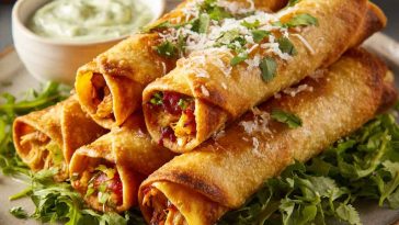 Crunchy oven-baked chicken taquitos filled with shredded chicken, melted cheese, and golden crispy tortillas.