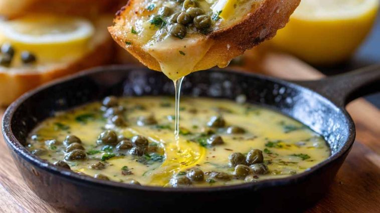 White wine lemon caper sauce drizzled over chicken, fish, or pasta—bright, tangy, and ready in 10 minutes.