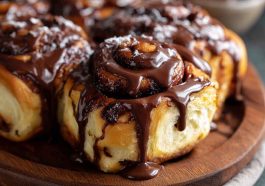 Irresistible chocolate cinnamon rolls drizzled with melted chocolate glaze, swirled with rich cocoa and cinnamon filling.