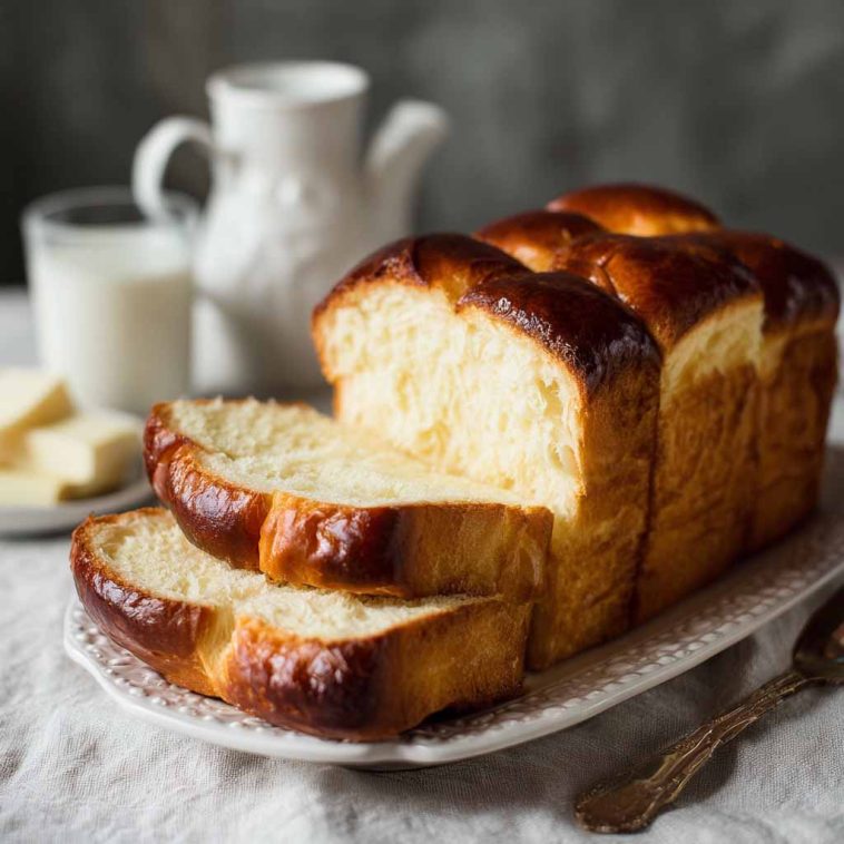 Soft condensed milk bread with golden crust, fluffy texture, and a lightly sweet flavor perfect for breakfast or snacks.