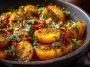 Dopiazeh Aloo Persian potato curry with golden potatoes, caramelized onions, and aromatic spices.