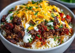 Slow cooker brisket cooked until tender, sliced and served with rich gravy and herbs.