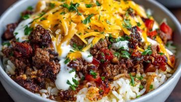 Slow cooker brisket cooked until tender, sliced and served with rich gravy and herbs.