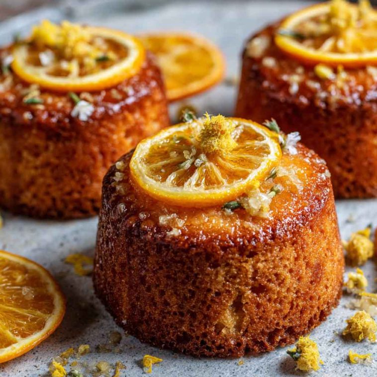 Moist honey cakes infused with orange zest and ginger, golden and aromatic.