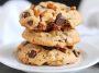 Peanut butter cookies loaded with chocolate chips and crunchy pretzel pieces, baked until golden.