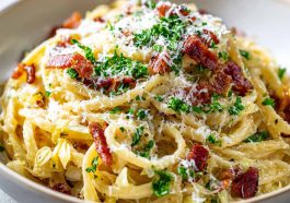 Creamy cabbage carbonara pasta with tender cabbage and a rich silky sauce.