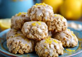 Zesty lemon oatmeal no-bake cookies with a chewy texture and bright citrus flavor.