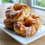 Light oven-baked French crullers with a sweet glaze, airy and golden.