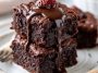 Fudgy vegan brownies with rich chocolate texture and gooey center.